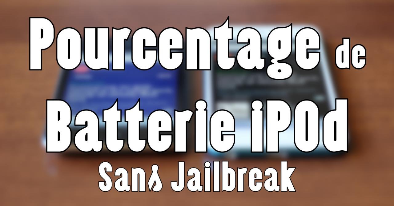 Activer pourcentage de batterie sur iPod SANS jailbreak - YouTube