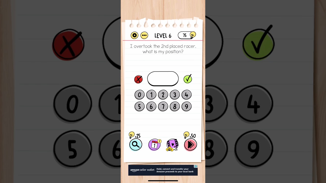 Brain Test Level 6 - Walkthrough & Answer Key