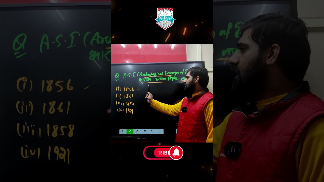 (A.S.I) Archaeological Survey of India ? When was it established ?