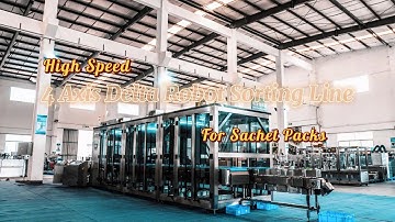 High speed 4 axis delta robot sorting line for sacher packs