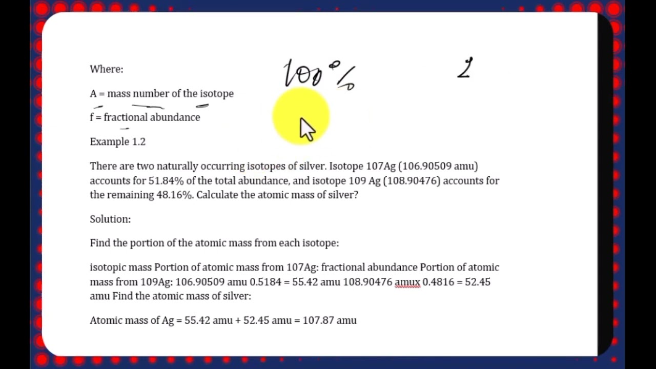 Grade 11 Chemistry Unit 1 | 1.4.2 Atomic Mass and Isotopes in Somali