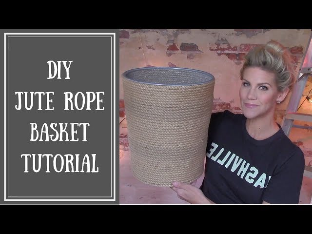 Jute Rope Trash Can Tutorial 