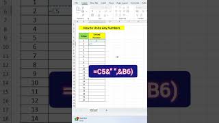Unite Any Numbers in Excel Instantly 😲 | Combine Numbers Fast | Excel Trick | Excel Shortcut to Join