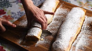 More apples than dough, best apple cake recipe with fresh apples! Homemade Apple Strudel screenshot 1