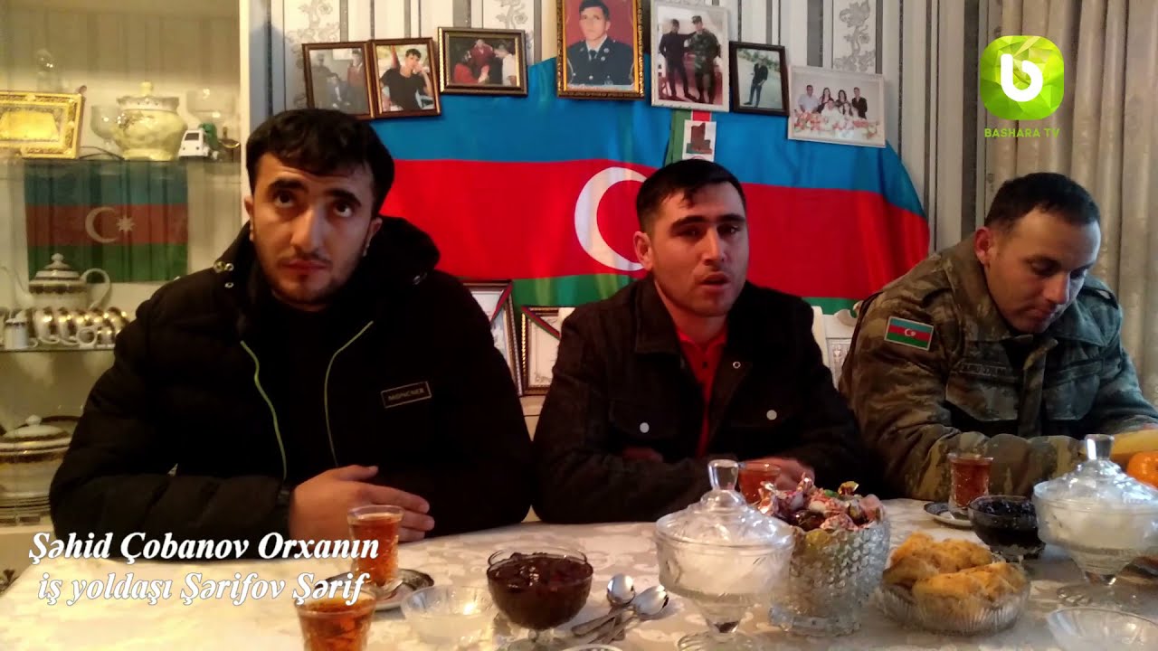 Şəhid Çobanov Orxanın döyüş yoldaşları məzarını ziyarət edərk ailəsinə baş çəkdi - Xaçmaz