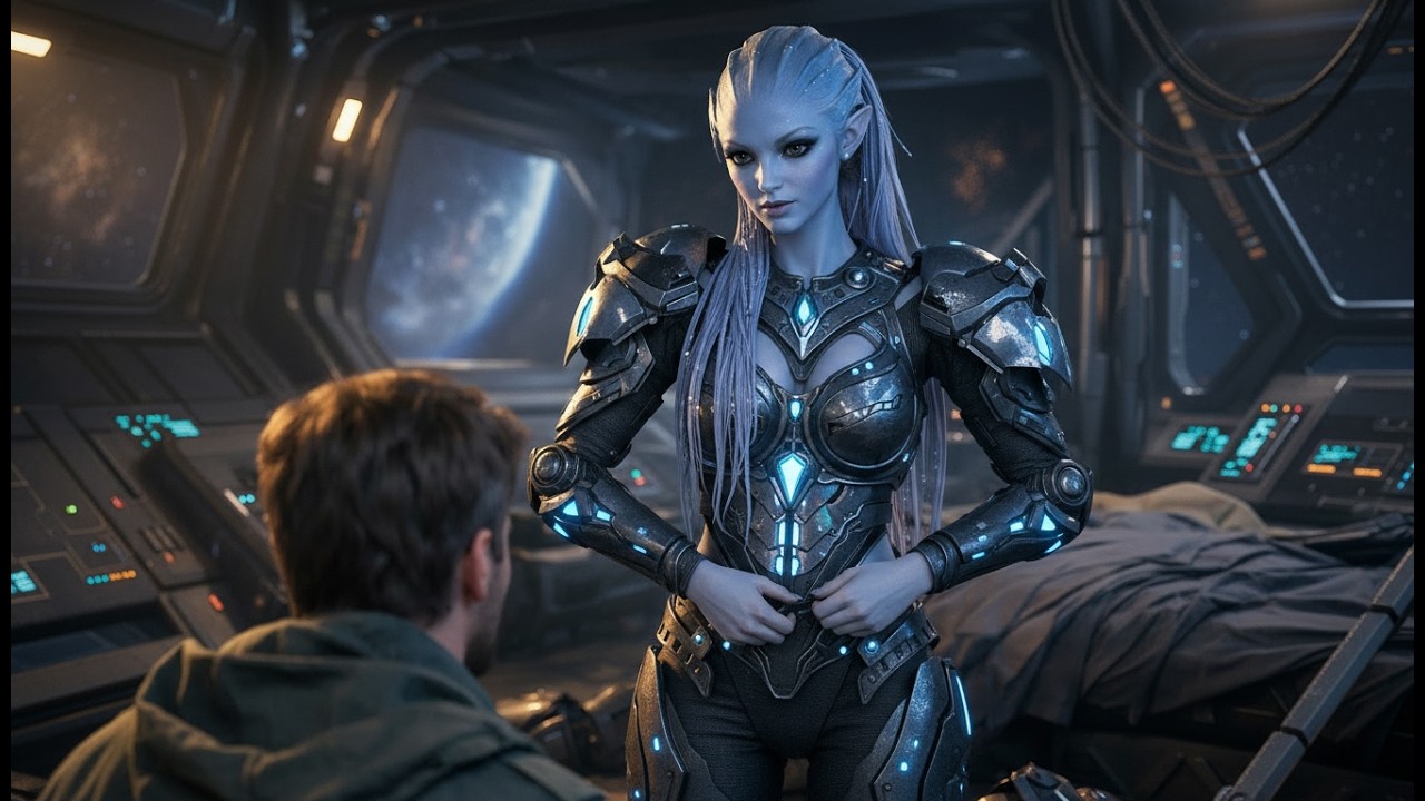 “Have Courage and Say What You Feel, Human.” The Alien Princess Removed Her Armor Before Me