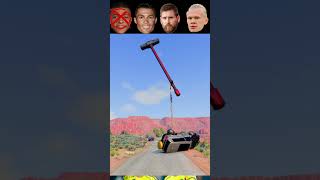 MESSI vs RONALDO vs HAALAND vs MBAPPÉ: GIANT HAMMER SMASH #short #trending #fifaworldcup2026