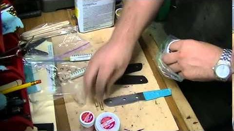Knife making - How to Install mosaic pins in knife handles