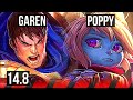 Garen vs poppy top  66 winrate legendary 1226 37k dmg  euw master  148