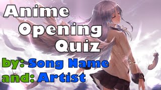 Guess the Anime Opening by Song Name and Artist - 40 Openings