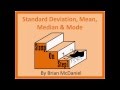 Mean, Median & Mode Robustness, Standard Deviation, Skewed Right Positive Skew Skewed left