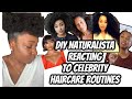 REACTING TO CELEBRITY HAIRCARE ROUTINES|Vogue| Natural Hair| How To Grow Natural Hair