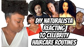 REACTING TO CELEBRITY HAIRCARE ROUTINES|Vogue| Natural Hair| How To Grow Natural Hair