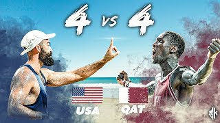 UNREAL 4 vs 4 Beach Volleyball FINAL | USA vs QATAR World Beach Games 2019