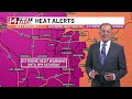 Pause in heat for Labor Day Weekend