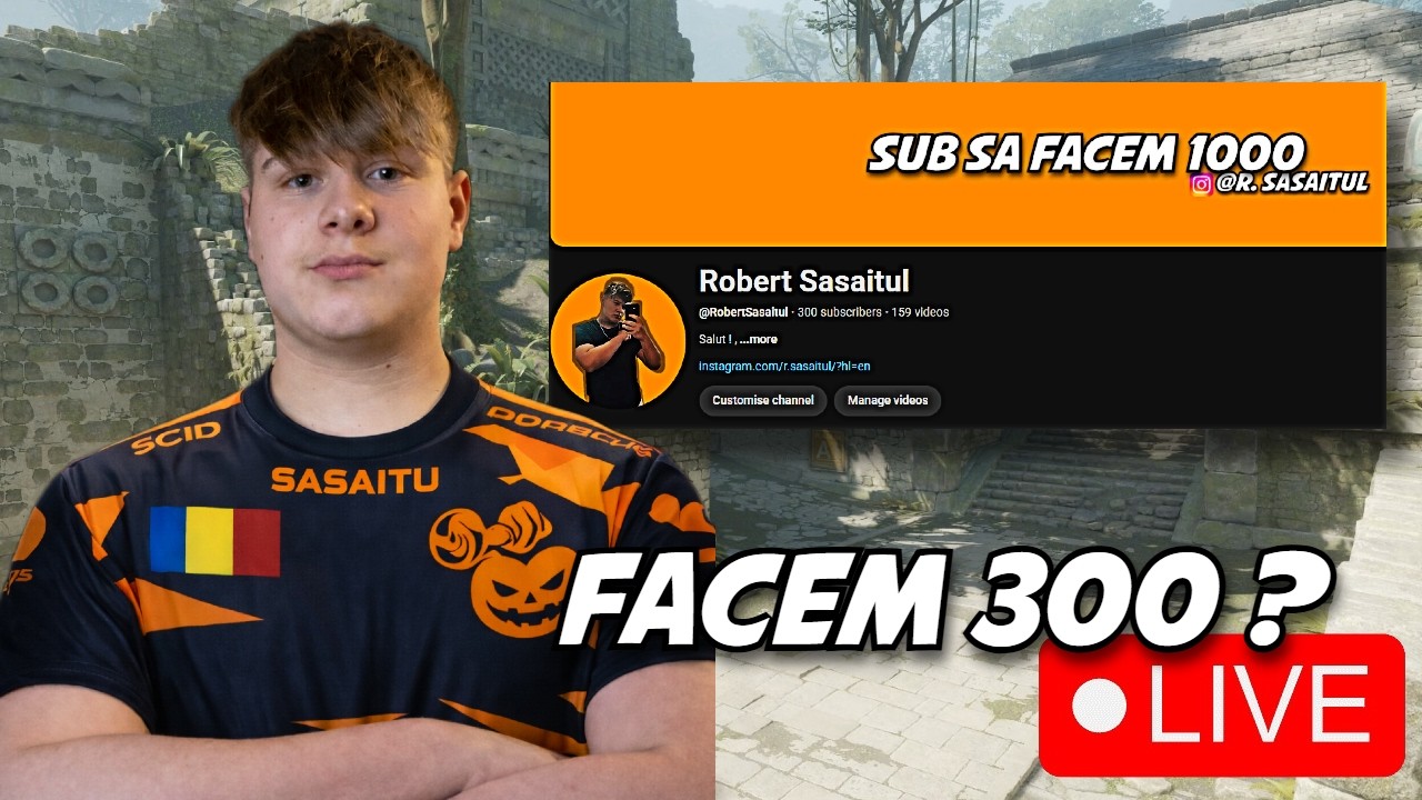 🔴 FACEM PRAPAD PE CS 🔴 LIVE REACTII + CS2 | ROAD TO 300 SUBS 🔴