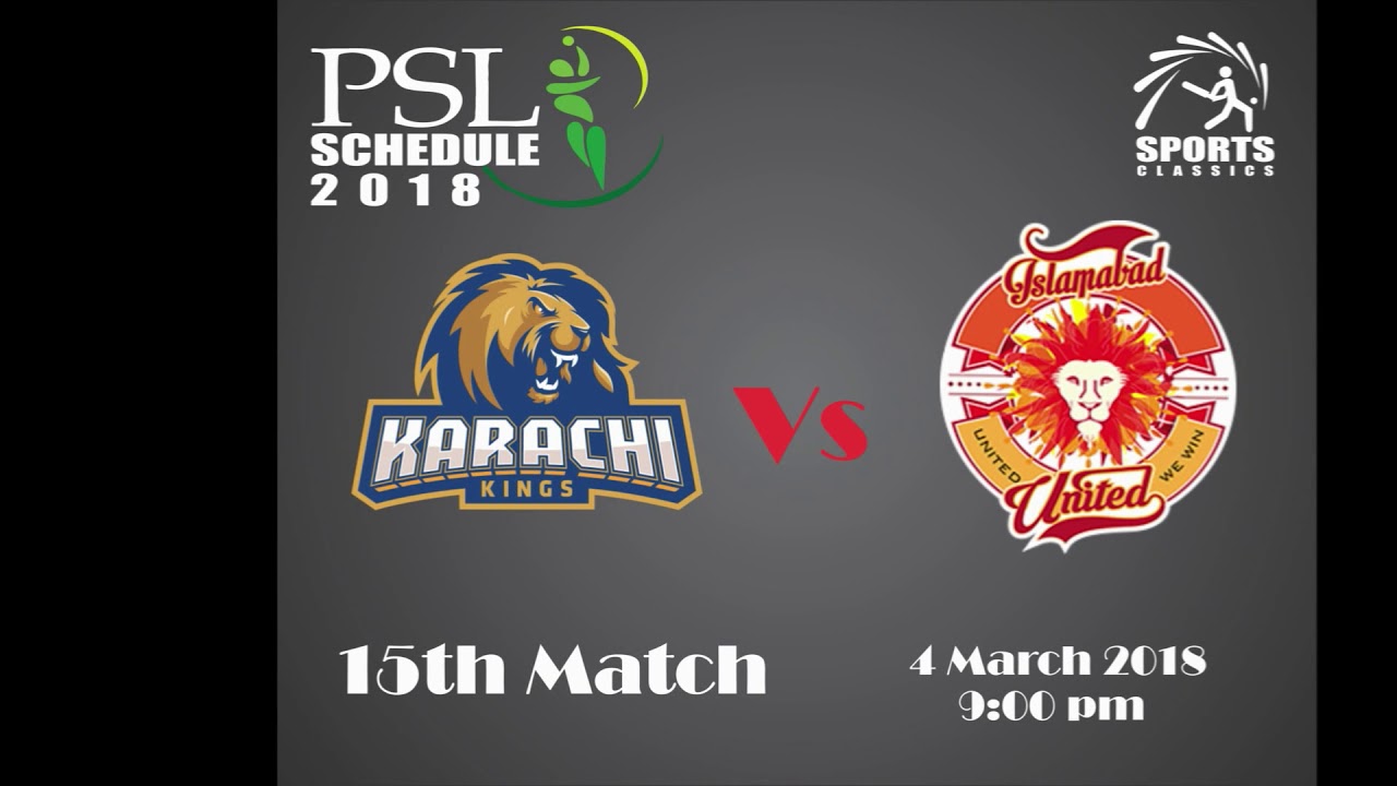 Psl Schedule & time table 2018