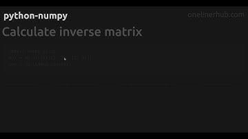 Calculate inverse matrix