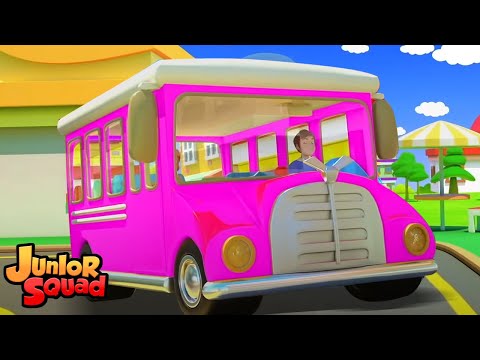 колеса на автобусе | стихи для малышей | потешки | Junior Squad Russia | Pазвивающий мультфильм