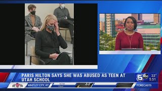 Paris Hilton says she was abused as teen at Utah school