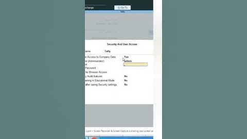 How to Set password to Tally Company #Set password #tally #tallyprime #tallycourse