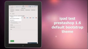 iPad contact Form test prestashop 1.6 default theme
