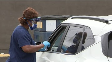 Long lines at COVID testing sites