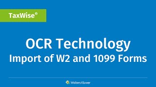 TaxWise OCR Technology and W2/1099 Import