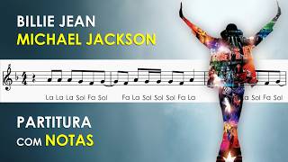Billie Jean - Michael Jackson | Partitura com Notas para Flauta Doce, Violino