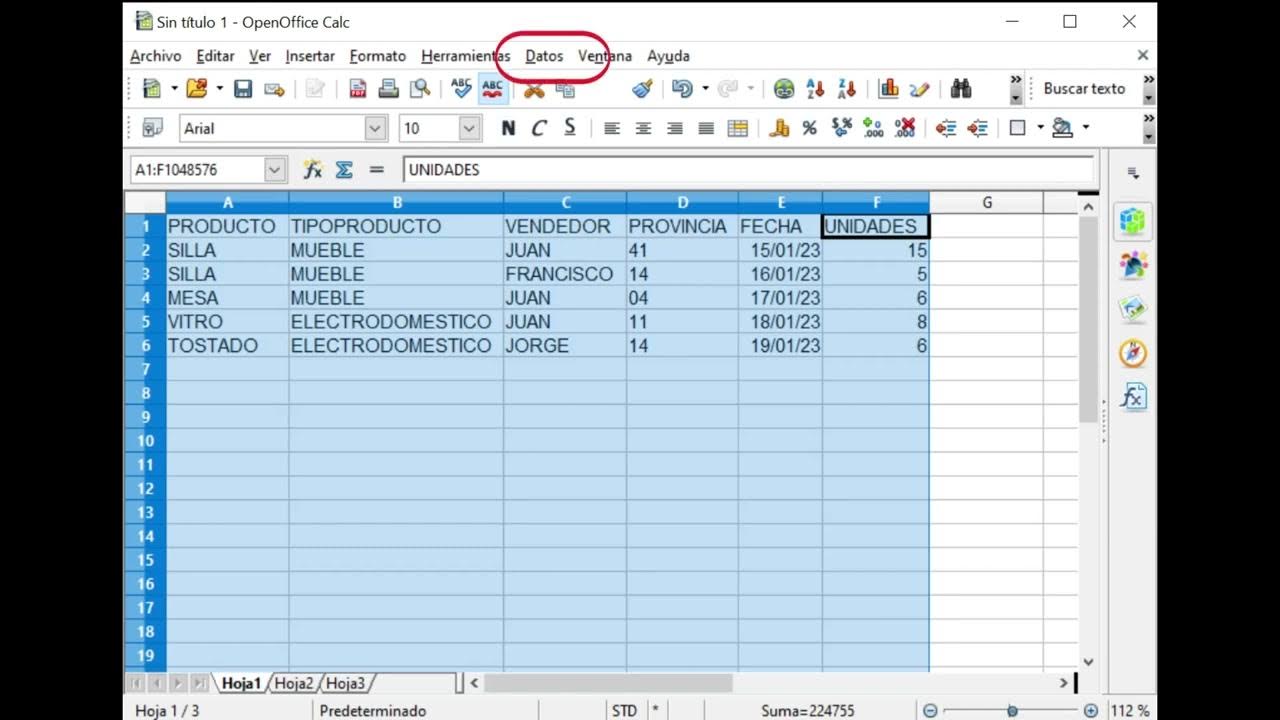 Tablas Dinámicas en LibreOffice Calc YouTube