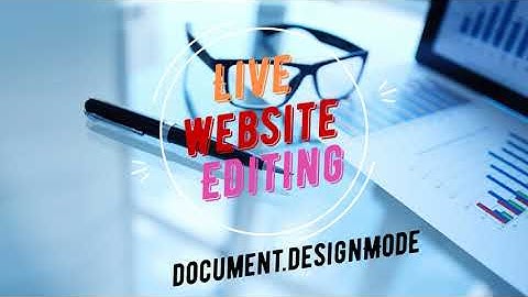 Live Website Editing by using document design Mode