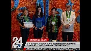 GMA Network, kinilala bilang Most Supportive TV Station sa taunang 'Panata Ko Sa Bayan' Awards
