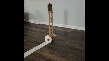 Toilet paper vs Jenga block tower (reversed)