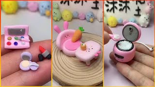 Handmade mini cosmetics, handcrafted clay small sofa, clay rice cooker with Clay| Miniature Clay #11