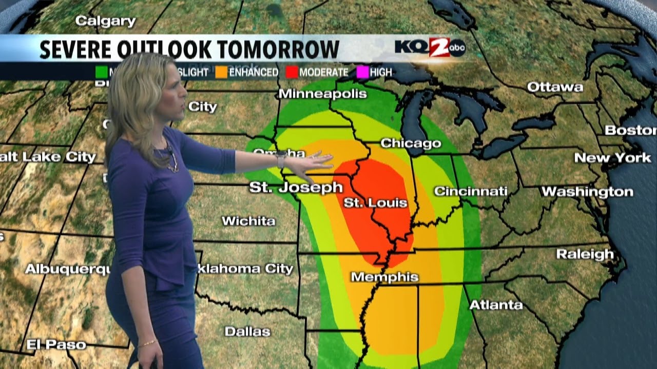 KQ2 Forecast: Storm chances and windy conditions for our Friday - YouTube