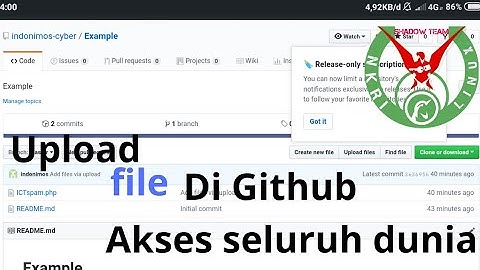 Cara upload file di github | INDOnimous