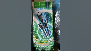 Cáp sạc 3 đầu Hoco x76 chất lượng chính hãng