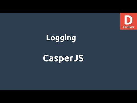 CasperJS Logging