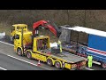 LKW Bergung A61 nach Brand 22.02.22 | truck salvage after fire | Bergetruck Ladekran hiab palfinger