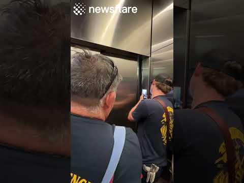 Firefighters Get Stuck In an Elevator