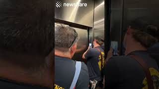 Firefighters Get Stuck In an Elevator