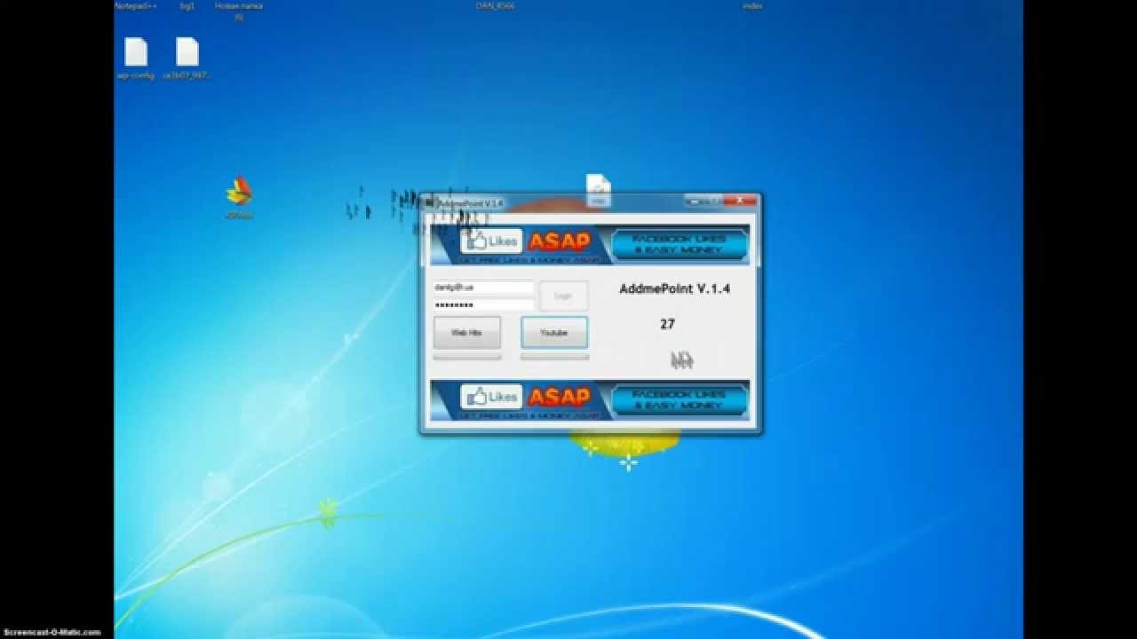 Как накрутить поинты в addmefast 2016. Бот для addmefast