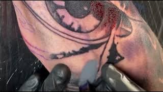 Testing Linetion Sworder Tattoo Machine | Real time tattoo and Tattoo Time Lapse