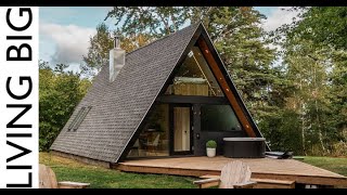 Solo Mom’s A-Frame Tiny House Tour | Luxury Minimalist Living on a Budget