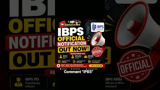IBPS official notification out #competitiveexams #exampreparation #ibps #youtubeshorts  #bankexam