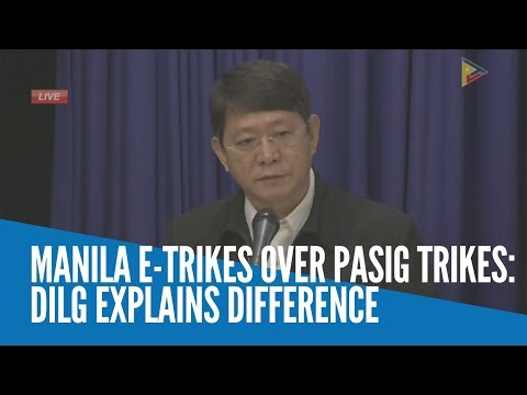 Manila e-trikes over Pasig trikes: DILG explains difference