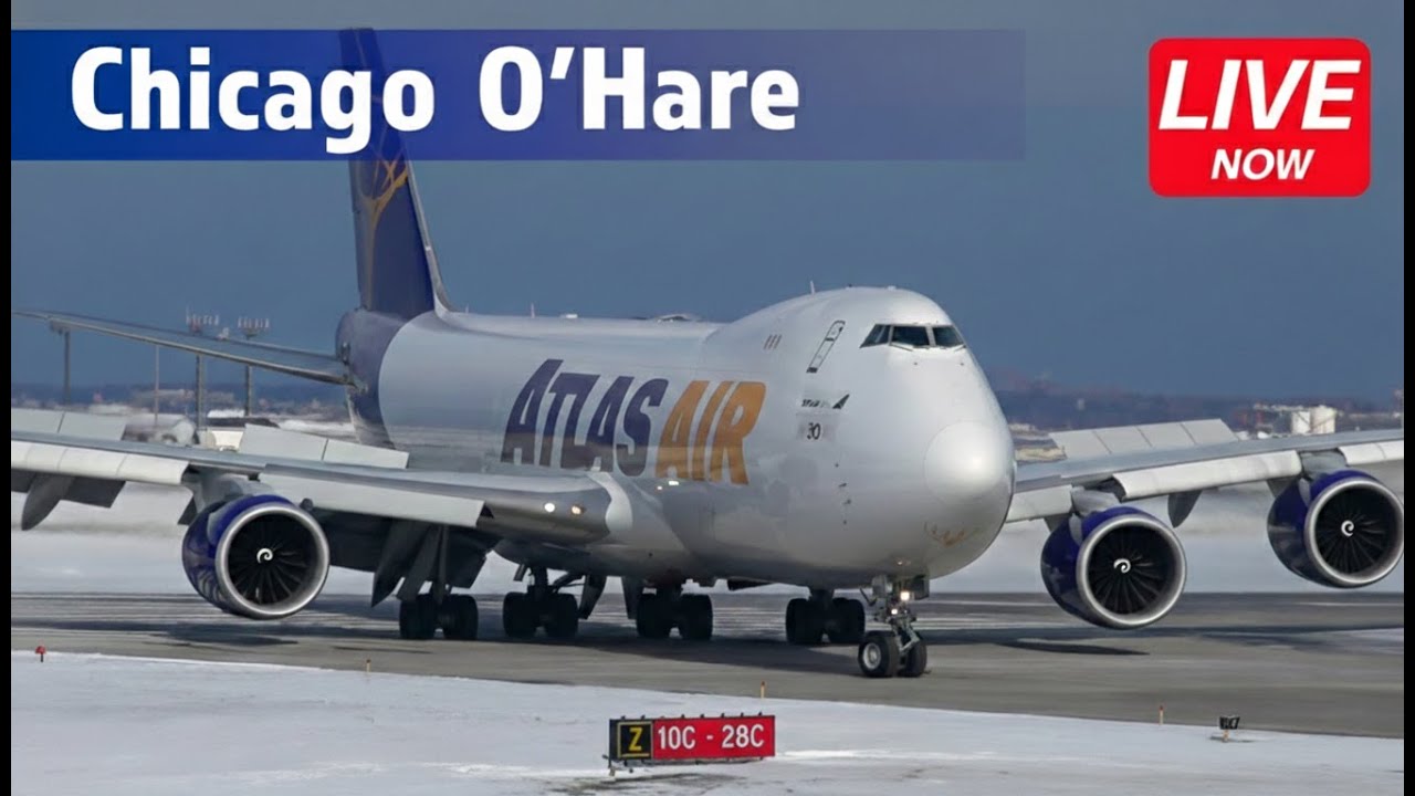 🔴 LIVE: ❄️ WINTER  MONDAY RUSH at CHICAGO O’HARE ✈️ - an AVGEEK PARADISE