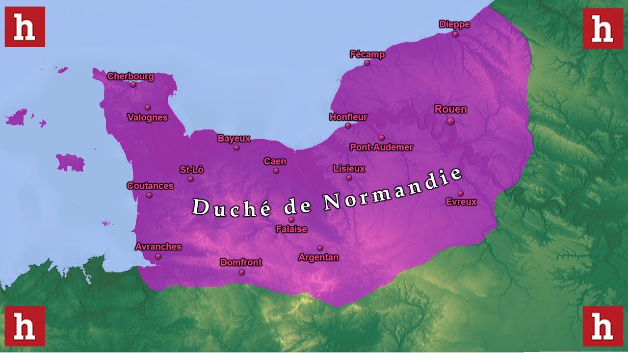 Histoire de la Normandie, de l'Antiquité à nos jours, en cartes animées
