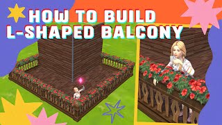THE SIMS MOBILE : How to build L-shaped balcony