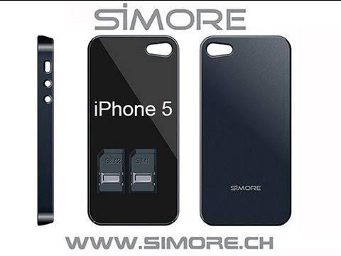 iPhone 5 - Dual SIM - Bluetooth Triple Dual SIM Adapter for iPhone 5 - TripleBlue case 5 - SIMore